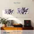 thumbnail image 3 of Elephant Stock Scent Of Roses Plum Wall Art - Horizontal Multi Panel Canvas - Living Room Wall Decor - Floral And Botanical Multi Panel - Gray And Purple Decor By Wild Apple Portfolio - 24" x 14", 3 of 4