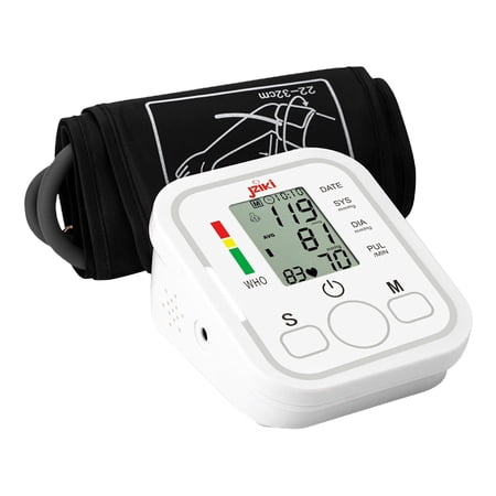 JZIKI ZK-B869 Upper Arm Blood Pressure Monitor Digital BP Monitor Electronic Sphygmomanometer Tonometer 99 * 2 Memory Heart Rate Test with Large LCD Display for Home Use