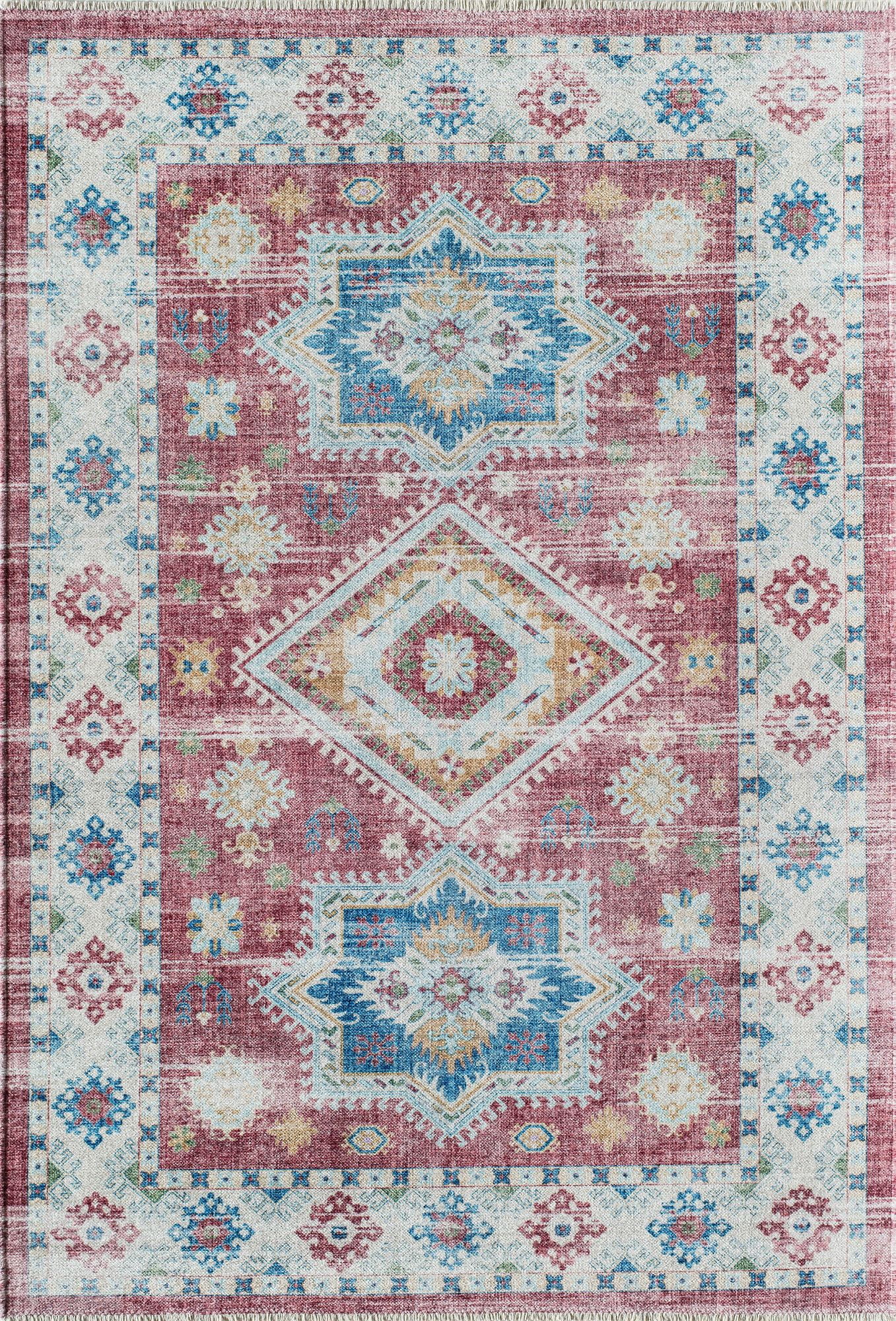 Rugs America Isle IG40A Righteous Rosie Transitional Vintage Red Area Rug, 2'6" x 8'