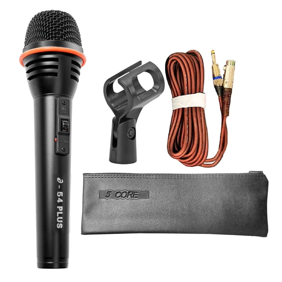 5Core Microphone Pro Microfono Dynamic Mic XLR Audio Cardiod Vocal Karaoke A-54