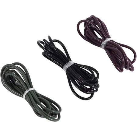Carp Fishing Silicone Rig Tube Anti Tangle Sleeves Pretend Line 1 Meter Tackle Accessories 3 Pieces Set Green Brown Black