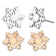 thumbnail image 1 of 2 pares de pendientes de copo de nieve navideños, elegantes pendientes de botón para dama, para fiestas diarias., 1 of 6