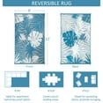 thumbnail image 2 of Aonewoe Outdoor Rug 9x12 Waterproof Patio Rug Reversible Plastic Straw Rug Indoor Outdoor Area Rugs Camping Carpet for RV, Picnic, Backyard, Deck, Balcony, Porch, Beach, Blue & White, 2 of 9