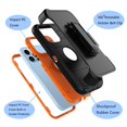 thumbnail image 5 of Belt-Clip Holster Case for iPhone 14 Pro, Drop Protection Full Body Rugged, Heavy Duty Shockproof Locking Swivel Holster Kickstand Phone Cover - Navy, 5 of 5
