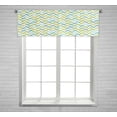 thumbnail image 1 of EREHome Blue Green Yellow Teal Chevron Window Curtain Valance Rod Pocket Size 54x18 Inch, 1 of 1