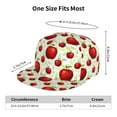 thumbnail image 6 of Daiia Fruit Apples print Flat Bill Hats Flat Brim Trucker Cap Baseball Cap Adjustable Classic Low Profile Hat Unconstructed Plain Cap, 6 of 9