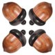 thumbnail image 1 of Acorn Pendant Charm for DIY Craft Made of Wood 4Pcs Brown Color, 1 of 5