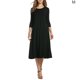 thumbnail image 5 of Sonducket Vestido de mujer Cuello Otoño Vestido de mujer Traje de cuello Media manga Vestido de columpio grande Vestidos Negro METRO Sonducket AP003182-14, 5 of 6
