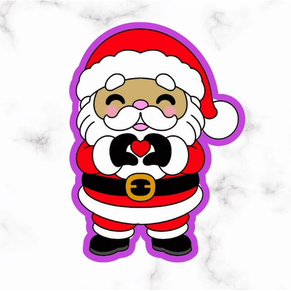 Santa Love Cookie Cutter and Stamp