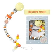 Tyry.Hu Personalized Pacifier Clip with Name,Send Your Baby's Name to Start Customizing Unisex
