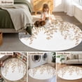 thumbnail image 5 of Round Rug 3.3Ft Washable Non-Slip, Eucalyptus Leaves Circle Area Rugs for Living Room Bedroom, Khaki Summer Botanical Weeping Indoor Floor Mats Carpet Runner for Home Decor Aesthetic, 5 of 8