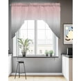 thumbnail image 3 of Ombre, Kitchen Curtains Swag Valance for Windows/Bathroom/Cafe, Gradient Pink and Grey Rod Pocket Drape Panel Swag Curtains Valance for Bedroom/Living Room 56"x36", 3 of 6