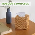 thumbnail image 2 of 2X para Caja de Pañuelos de Ratán, Soporte de Mimbre Cuadrado Tejido A Mano para Pañuelos Faciales, para Baño, Sala de Estar, Porta Pañuelos, 2 of 6