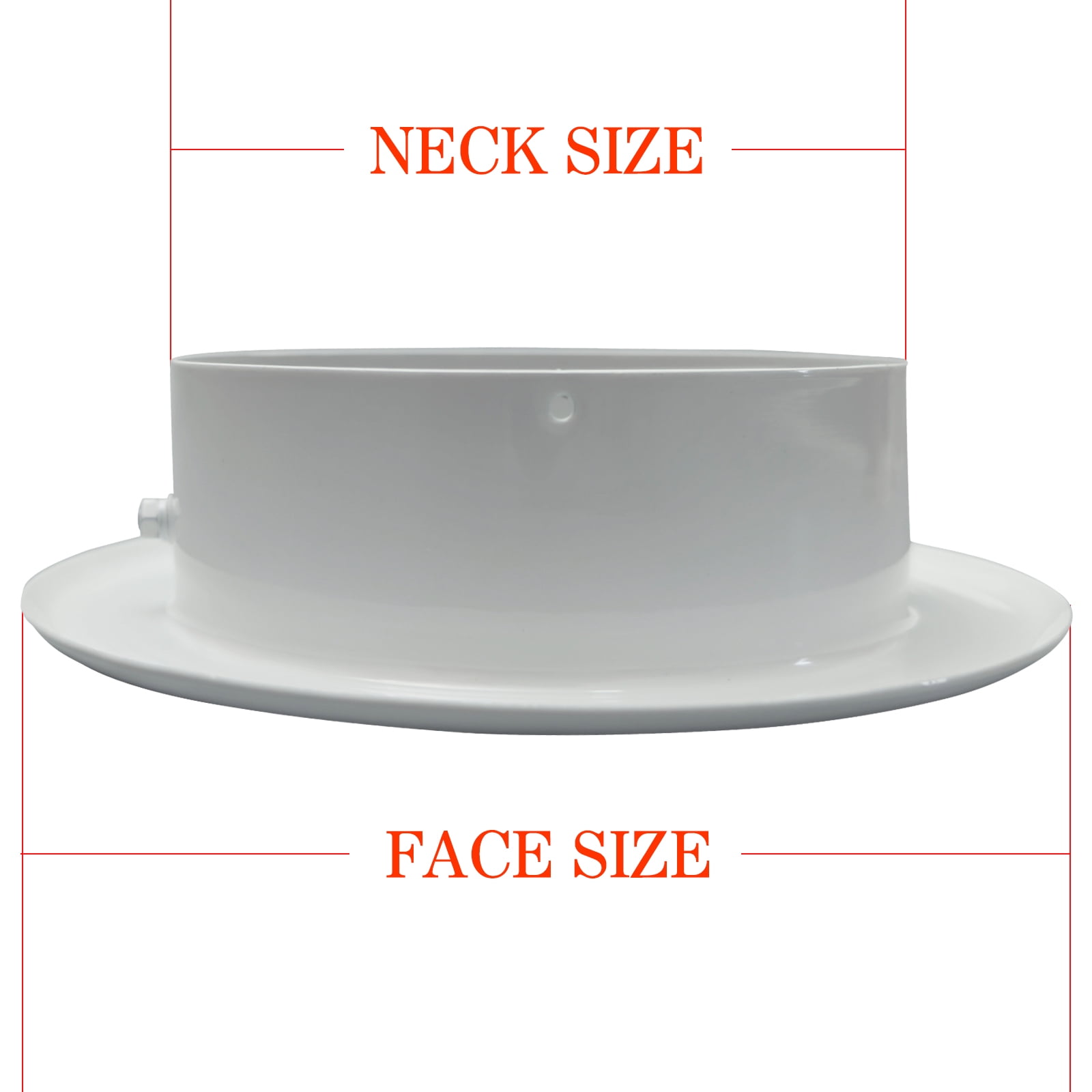 Round Air Vent Cover Circular Ceiling Diffuser for Bathroom Office Kitchen Duct Ventilation HVAC Grille Register Deflector Aluminium White Eave Roofing Soffit Exhaust Gable Vent 16 Inch [Neck Size]