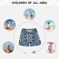 thumbnail image 6 of Kids' Beach Pants Comfortable Swim Trunks Dark Teal Turtle Pattern Shorts for Pool Vacation and Lounge Wear 2T, 6 of 8