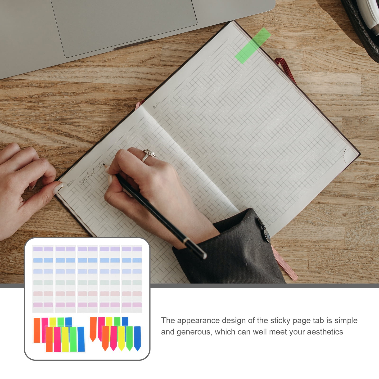 OUNONA 3200 pcs  Page Markers Page Stickers Index Tabs Index Flag Writable Tabs Reading Strips