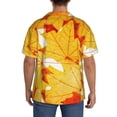 thumbnail image 3 of Sigee Autumn Maple Leaves for Men's Casual Short Sleeve Button Down Shirts Men's Shirts Summer-3X-Large, 3 of 5