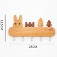 thumbnail image 2 of EIMELI No Drilling Wooden Key Holder Reusable Key Organizer Racks for Kitchen Bathroom Hallway, 2 of 2
