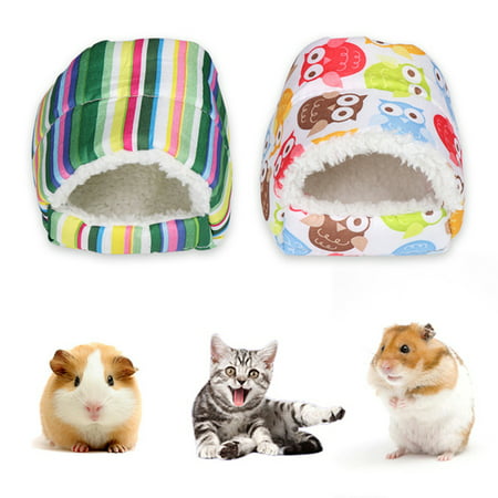 Mini Hamster Warm Pad Sleeping Bed Nest Plush Soft Rabbit Guinea Pig House Small Animal Cage (Best Winter Sleeping Pad)