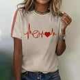 thumbnail image 2 of Harpily Women's Casual Top 2025 Summer Women's Baseball Print T Shirt, 2 of 4