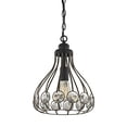 thumbnail image 1 of Crystal Web 1 Light Penant In Bronze Gold And Matte Black With Clear Crystal, 1 of 2