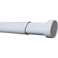 White Oval Spring Tension Rod. 5/8" Diamter. Adjustable from 48" to 86".