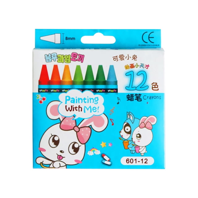 Amdohai 12PCS Kids Toddler Crayons Bulk Art Supplies for Kids Craft and Drawing Activities Classroom Birthday Gift
