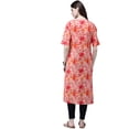 thumbnail image 3 of eloria Floral Printed Women's Fashion Stylish Knee Length In Round Neck Design Kurti Dress, 3 of 5