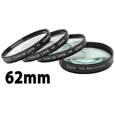 Digital Concepts +1 +2 +4 +10 Close-Up Macro Filter Set with Pouch (62mm)