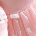 thumbnail image 4 of IDOPIP Butterfly Flower Girl V-Back Bow Dress for Kid Wedding Pageant Party Shiny Bownkot V-backless Tulle Dress Wedding Bridesmaid Pageant Party Long Maxi Gown 3-4 Years Pink, 4 of 6