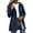 Navy, variant on HappyYEE Women's Rain Coat with Drawstring Waist Plaid Lined Hooded Windbreaker Lightweight Waterproof Rain Jacket with Pockets XL