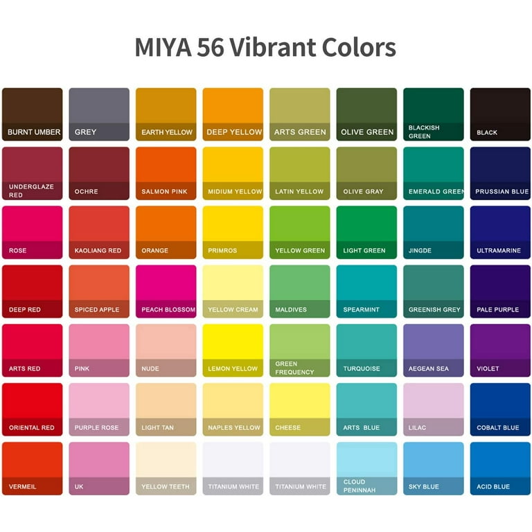 Miya Gouache Paint Set, 42 Colors x 60ml