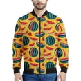 thumbnail image 4 of Chaqueta de bombardero con cremallera de primavera y otoño con estampado de frutas tropicales, moda Harajuku, chaqueta de vuelo de manga larga con estampado 3D de sandía, 4 of 5
