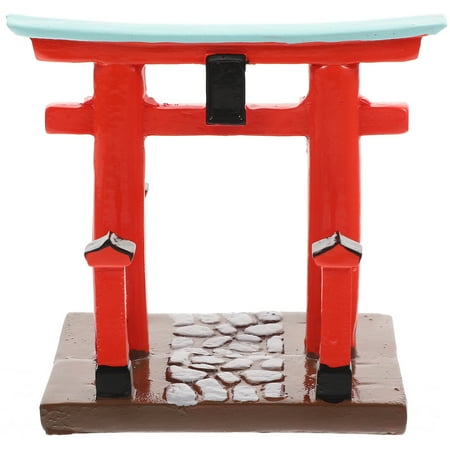 

Miniature Resin Japanese Torii Gate Doll Mini Resin Decor Torii Gate Mini House Gate