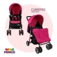 thumbnail image 4 of Carriola Trendy Kids Maxy Reclinable Portabebe Cubrepies Rosa Estampada, 4 of 5