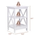 thumbnail image 2 of 2PCS 24'' White End Side Table Sofa Table with Storage Shelf for Living Room, 2 of 13