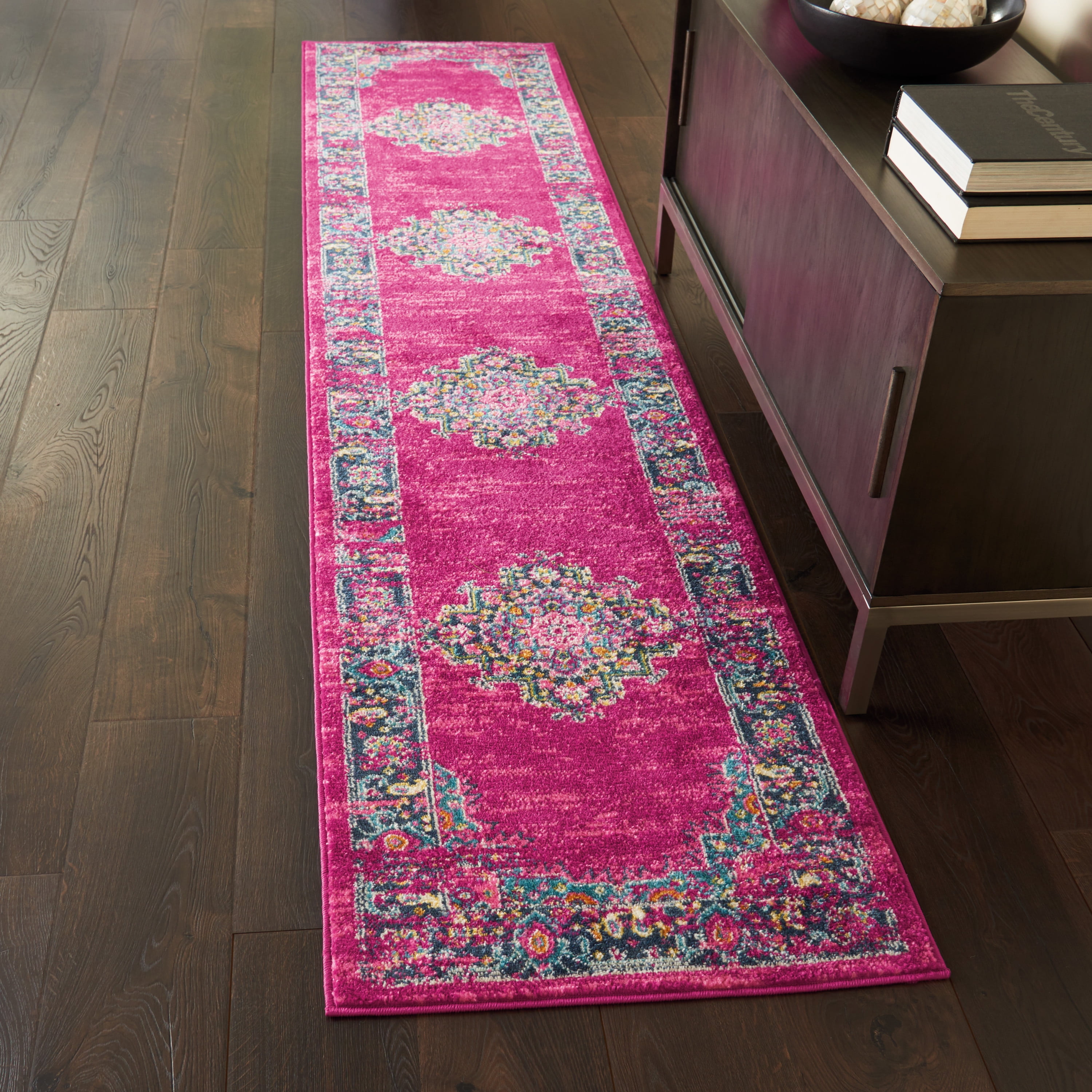 Nourison Passion Persian Blue 2 2 x 7 6 Area Rug 2×8