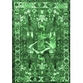 thumbnail image 1 of Ahgly Company Indoor Rectangle Animal Emerald Green Traditional Area Rugs, 2' x 5', 1 of 4