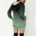 thumbnail image 4 of Femmes Automne et Hiver Mode Décontractée Ample à Capuche Longue Poche Sweat Imprimé Robe Chandail en Molleton Vestes Grande Taille Femmes Zippées Chandails à Capuchon pour Tricoté Chandail à Capuchon Couleur Chandail à Capuchon Vert TTTG, 4 of 6