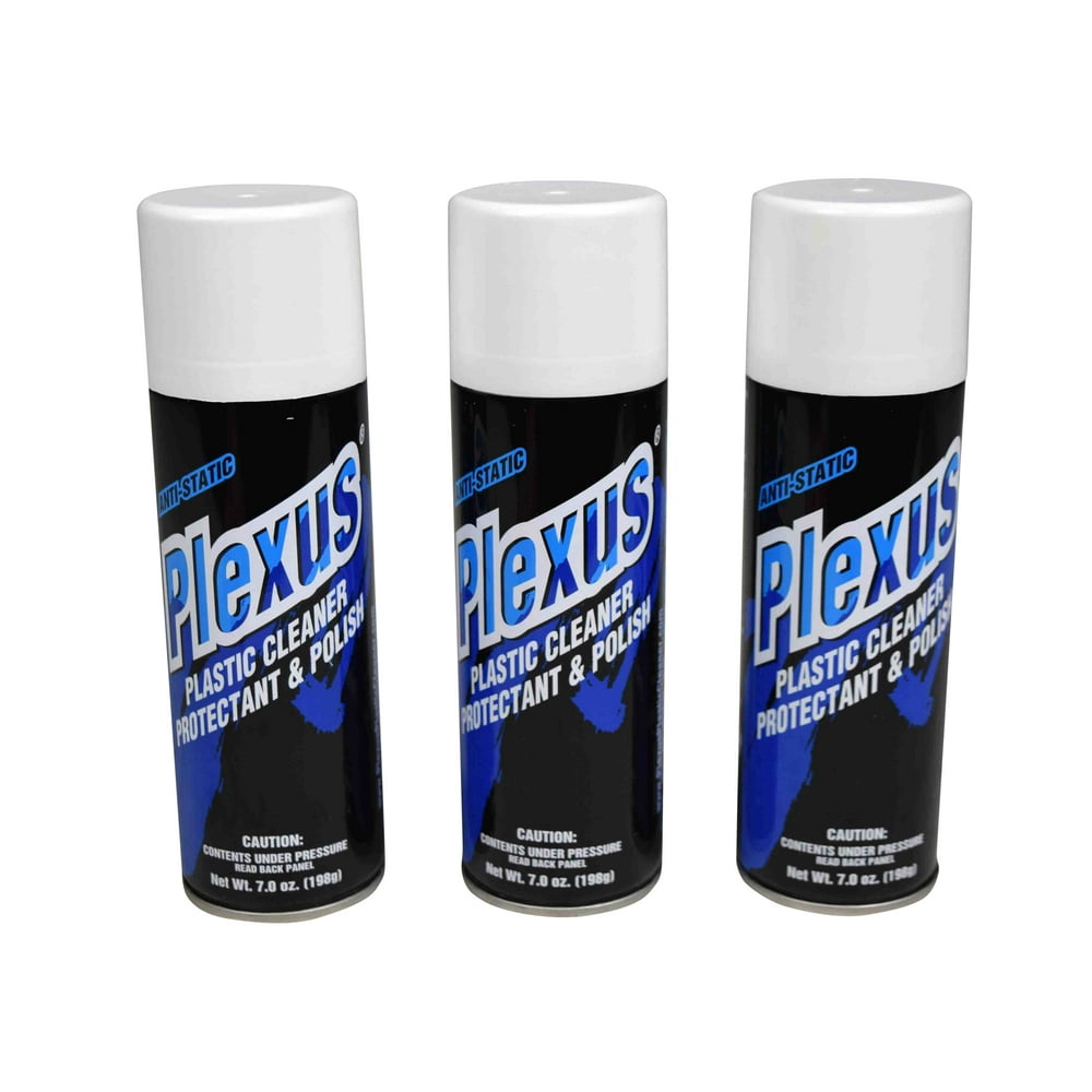Plexus Plastic Cleaner Protectant & Polish 7oz Can 3 Pack MADE In the