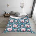 thumbnail image 6 of Salouo Funny Pig Faces Print Throw Blanket Gifts for Women Men Soft Flannel Blanket for Home Living Room Decor Bedroom Blanket Gifts for Mom Dad -50"x40", 6 of 6