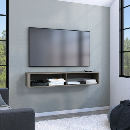 59-inch Floating Design – Organizes Router and Media – Living Room – Tidy Cable Management