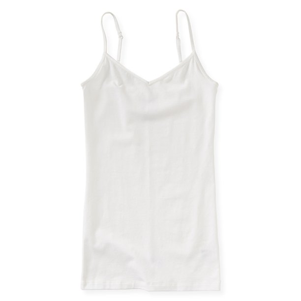 Aeropostale - Camiseta sin mangas para mujer, color blanco, pequeño Aeropostale Cami