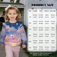 thumbnail image 2 of Xoenoiee Axolotl Star Cloud Print Baby Girl Oversized Sweatshirt Ruffle Long Sleeve Crewneck Pullover Sweater Tops Toddler Fall Clothes, Size 7-8 Years, 2 of 7