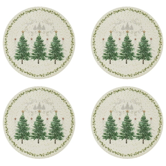 Avanti Trees Set of 4 Round Placemats
