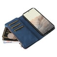 thumbnail image 5 of TECH CIRCLE Wallet Case for Google Pixel 6 2021, Google Pixel 6 Case for Women Men Durable PU Leather Kickstand Magnetic Buckle Flip Folio Strap Wristlet Zipper Card Holder Phone Cases,Blue, 5 of 6