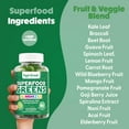 thumbnail image 3 of Feel Great Super Greens Gummies - Green Superfoods Supplement with Spinach, Broccoli, Kale, Beet Root, Elderberry for Immunity Support - Fruit and Vegetable Supplement - Watermelon Flavor, 60 Gummies, 3 of 9