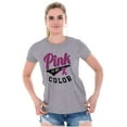 thumbnail image 3 of My Color Pink Breast Cancer Awareness Womens Fitted Plus Size Graphic Tee Brisco Brands 3X, 3 of 5