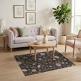 thumbnail image 3 of ODIKA 4'x6' Dark Floral Elegance Vintage Garden Washable Area Rug Intricate Blossom and Leaf Patterns for Classic for Dorm Room, Small Living Stain Resistant Low Profile, Easy Care, 3 of 7