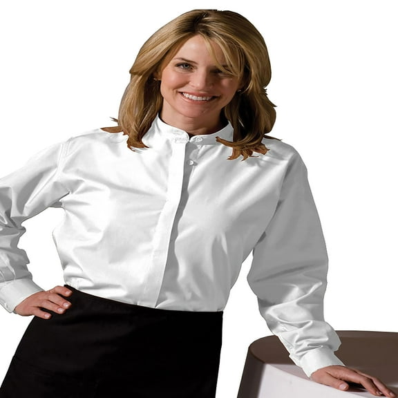 Edwards Garment Women's Long Sleeve Banded Collar Shirt, Style 5396